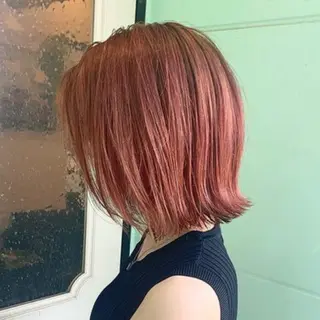 ミディアム カラー ハイトーン/ボブ/ ハイライト🌱ᩚ涼介のヘアスタイル
