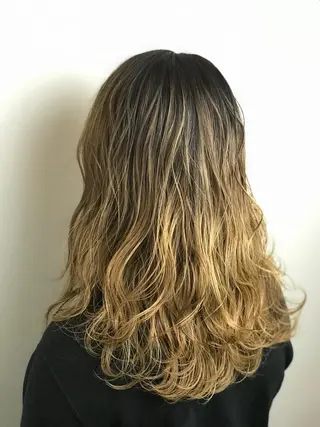 セミロング カラー 髪質改善×METEO 店長 貞松直也のヘアスタイル