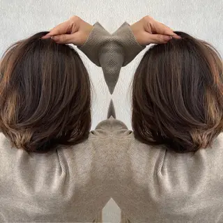 ミディアム カラー tocca 💜石田愛結💜のヘアスタイル