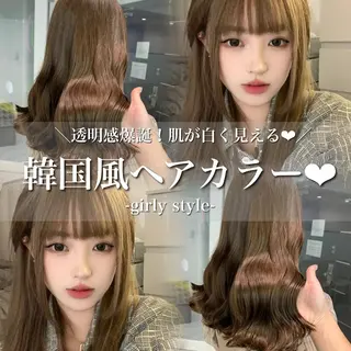 ロング 渋谷🥇透明感カラー 特化美容師のヘアスタイル