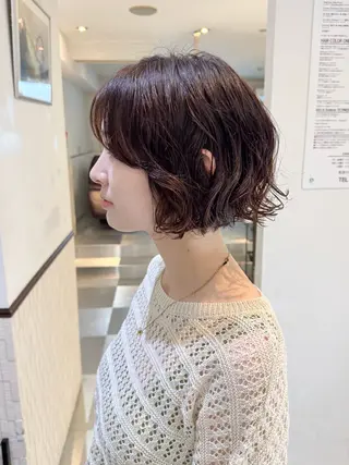 ショート パーマ ZENKO表参道店所属・🌀ダメージレス パーマ🌀萩原　龍のヘアスタイル