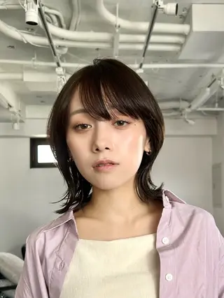 ミディアム カラー 大人レイヤー/美髪 縮毛矯正taigaのヘアスタイル