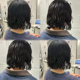 ショート パーマ 髪質改善ストレート /暖色カラー🎀🪞のヘアスタイル