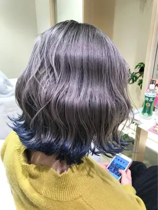ミディアム CYAN.矢場町店所属・三代 ゆりあのヘアスタイル