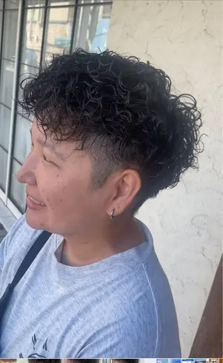 ショート パーマ 前川 万都里のヘアスタイル