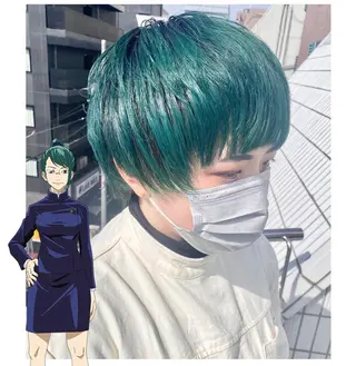 ショート カラー GARU-ガル-所属・TSUNO🦖 派手髪/オタク美容師のヘアスタイル