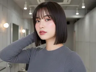 ミディアム 似合わせボブ✖️ 韓国レイヤー✨小関のヘアスタイル