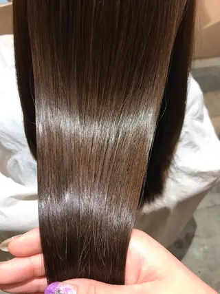 ロング カラー 髪質改善×矯正🫧 韓国ヘアasamiのヘアスタイル