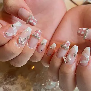 セミロング ネイル H🌺 NAILのネイルデザイン