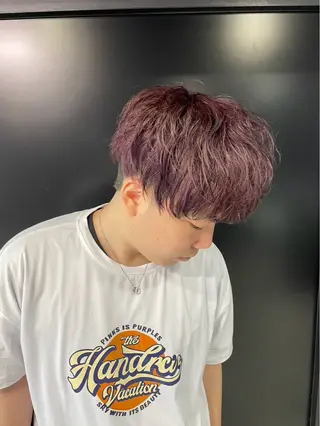 カラー ヘアアレンジ メンズ メンズ専門 美容師✨ アメ村 堀江颯瑛のヘアスタイル