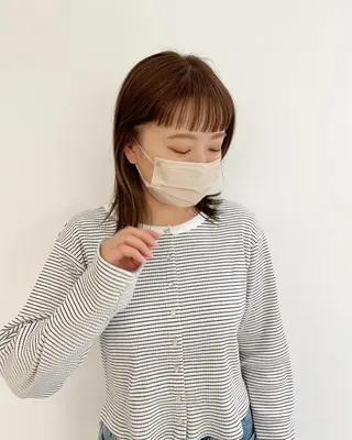 ミディアム カラー iet.所属・ウルフ/ボブ/耳ツボ ジュエリー◎ricoのヘアスタイル
