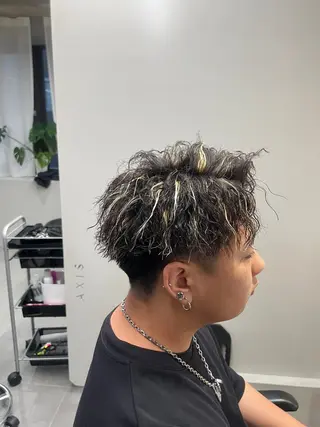 カラー パーマ メンズ 立川/過去1の毛流れ パーマ/しゅーとのヘアスタイル