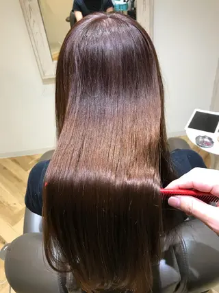 ロング 縮毛矯正専門 美容師のヘアスタイル