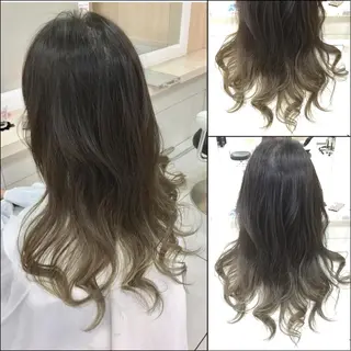 ロング カラー Ash 山田 勇太のヘアスタイル