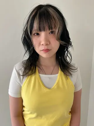 セミロング カラー lomalia daisukeのヘアスタイル