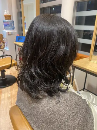 ミディアム ❤️パーマ美容師✂︎ 井口美緒のヘアスタイル