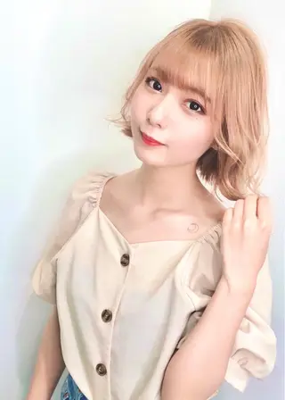 ミディアム 渋谷/ハッシュ レイヤーカット/会田のヘアスタイル