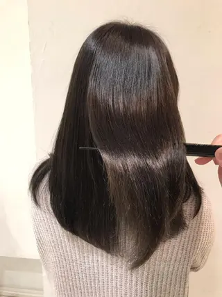 カラー パーマ 藤井 真奈美のヘアスタイル