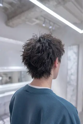 ショート パーマ メンズ 波巻きスパイラルパー マ/シャドウパーマ駿のヘアスタイル