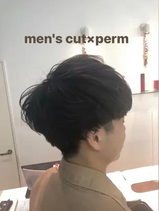 パーマ メンズ 本山　くせ毛のカット 尾島光季のヘアスタイル