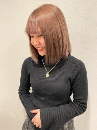 ミディアム カラー 村田 奈月のヘアスタイル