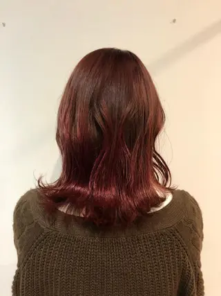 ミディアム カラー 青野 文香のヘアスタイル