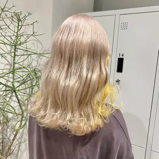 セミロング 🤍髪質改善➕透明感 カラー🤍川上葵のヘアスタイル