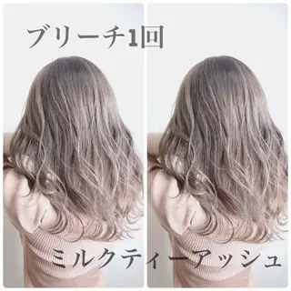 ロング カラー フェザーパーマ/ ダブルカラー/藤田のヘアスタイル