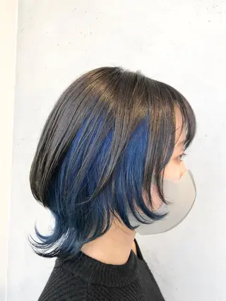 ショート カラー ヘアアレンジ ｲﾝﾅｰｶﾗｰ屋さん 🫧伊藤拓実のヘアスタイル