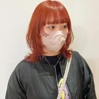 ミディアム カラー MARU レイヤー/パーマのヘアスタイル