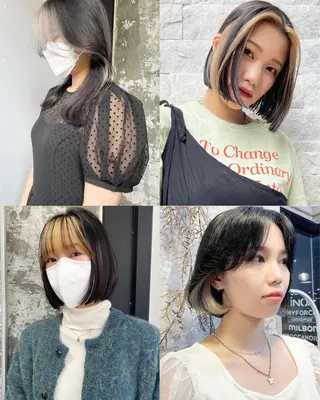 セミロング カラー 🫧🇰🇷韓国ヘア レイヤー🐺Yutaのヘアスタイル