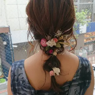 セミロング ヘアアレンジ ナカシマ  アユミのヘアスタイル