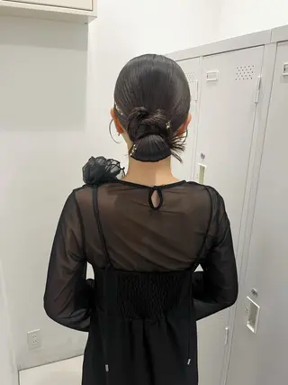 ヘアアレンジ riko/レイヤー/ 艶カラー/ヘアセットのヘアスタイル