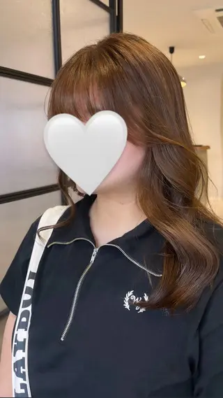 セミロング カラー 髪質改善 asukaのヘアスタイル