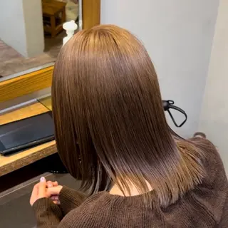 セミロング カラー 履歴修正ハイトーン TAKEのヘアスタイル