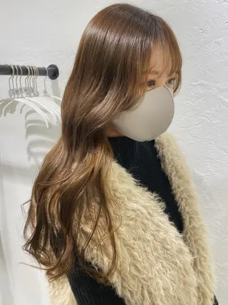 カラー ながい りなのヘアスタイル