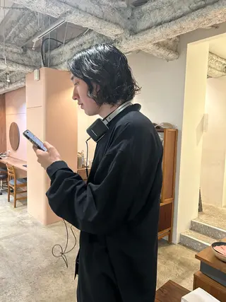 セミロング パーマ ヘアアレンジ 🎀suzuna 透明感colorのヘアスタイル