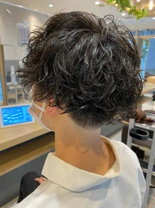 ミディアム パーマ メンズ 💈メンズ特化 美容師サキ💈のヘアスタイル
