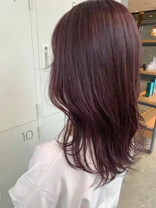 セミロング カラー Kana 🍋 ハイトーン【高円寺】のヘアスタイル