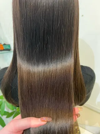 ロング カラー ブリーチしない暖色 カラー🥀杉 優菜のヘアスタイル