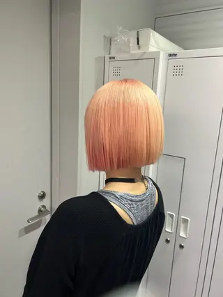 ショート aoi/暖色カラー/ プツッとボブ🎀のヘアスタイル