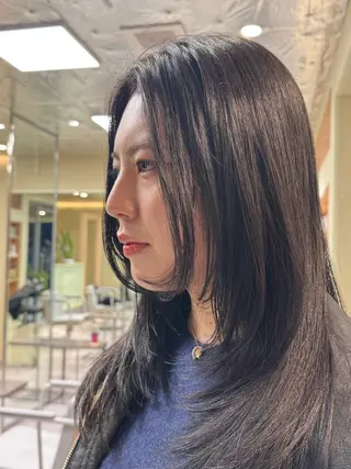 セミロング カラー KOHNO/ブリーチ なし/透明感カラーのヘアスタイル