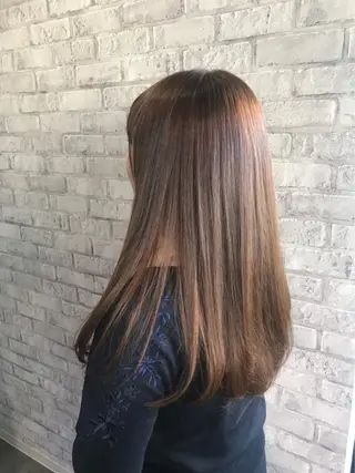 セミロング カラー 透明感カラー💎 AYAのヘアスタイル