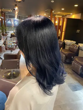 ミディアム カラー eim hair rink 長津田店所属・🫧透明感カラー 🫧しほのヘアスタイル