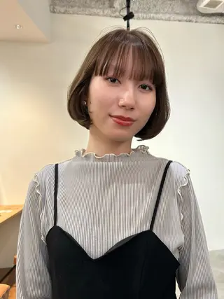 ショート 切りっぱなしボブ 大阪梅田/きょうかのヘアスタイル