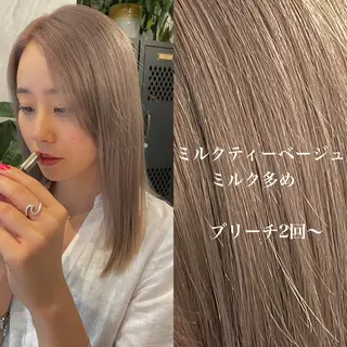 ロング カラー 最高級髪質改善 🦄ブリーチYUGOのヘアスタイル