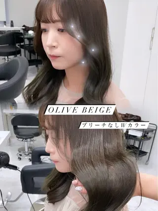 セミロング カラー ヘアアレンジ Ella所属・nana【艶髪】/ レイヤー/縮毛矯正のヘアスタイル