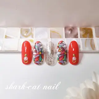 ネイル サメ猫 マーヤのネイルデザイン