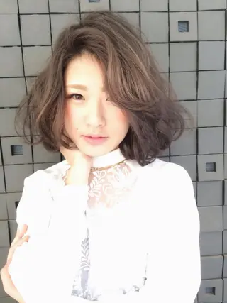 ショート ミディアム カラー パーマ ✨ハイクオリティ✨ 山本香也のヘアスタイル