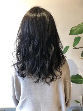 セミロング ボブ韓国風レイヤー 髪質改善/畠中ケントのヘアスタイル